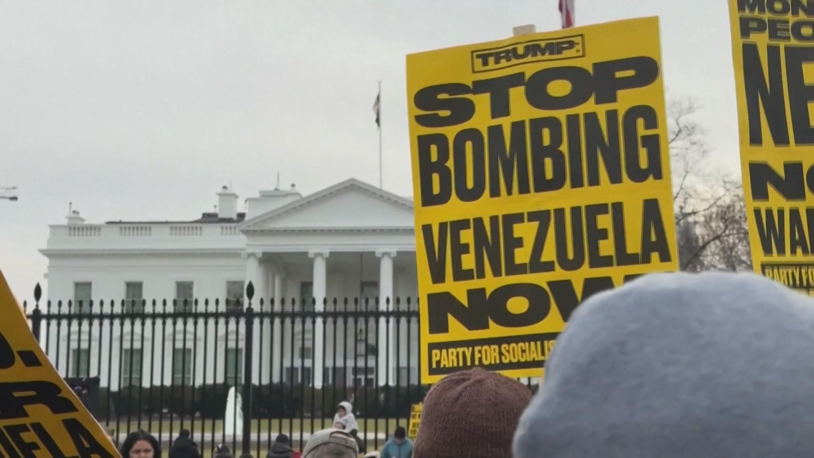 Protesta en Washington contra la ofensiva de EEUU