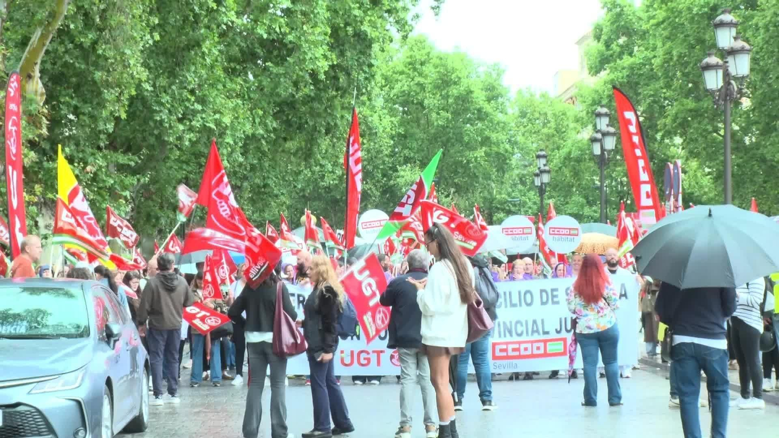 X069-SEVILLA MAILLO EN PROTESTA DEPENDENCIA SAN TELMO