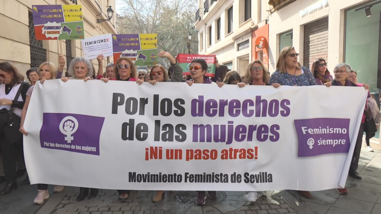 Manifestaciones con motivo del Día Internacional de la Mujer en Sevilla
