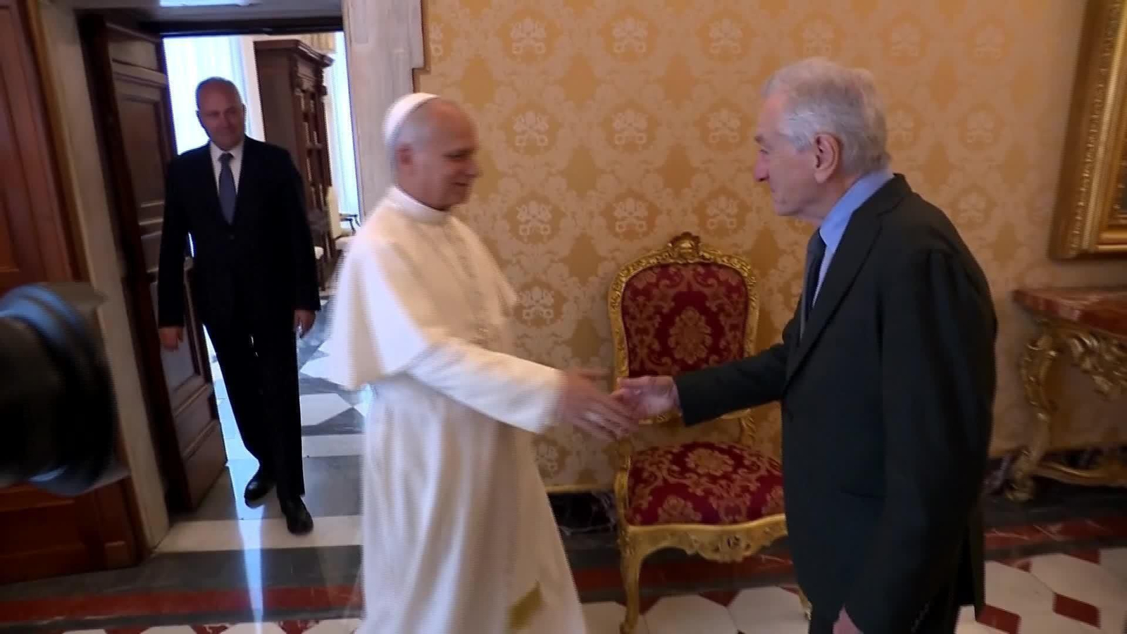 V050-VATICANO PAPA CON ROBERT DE NIRO
