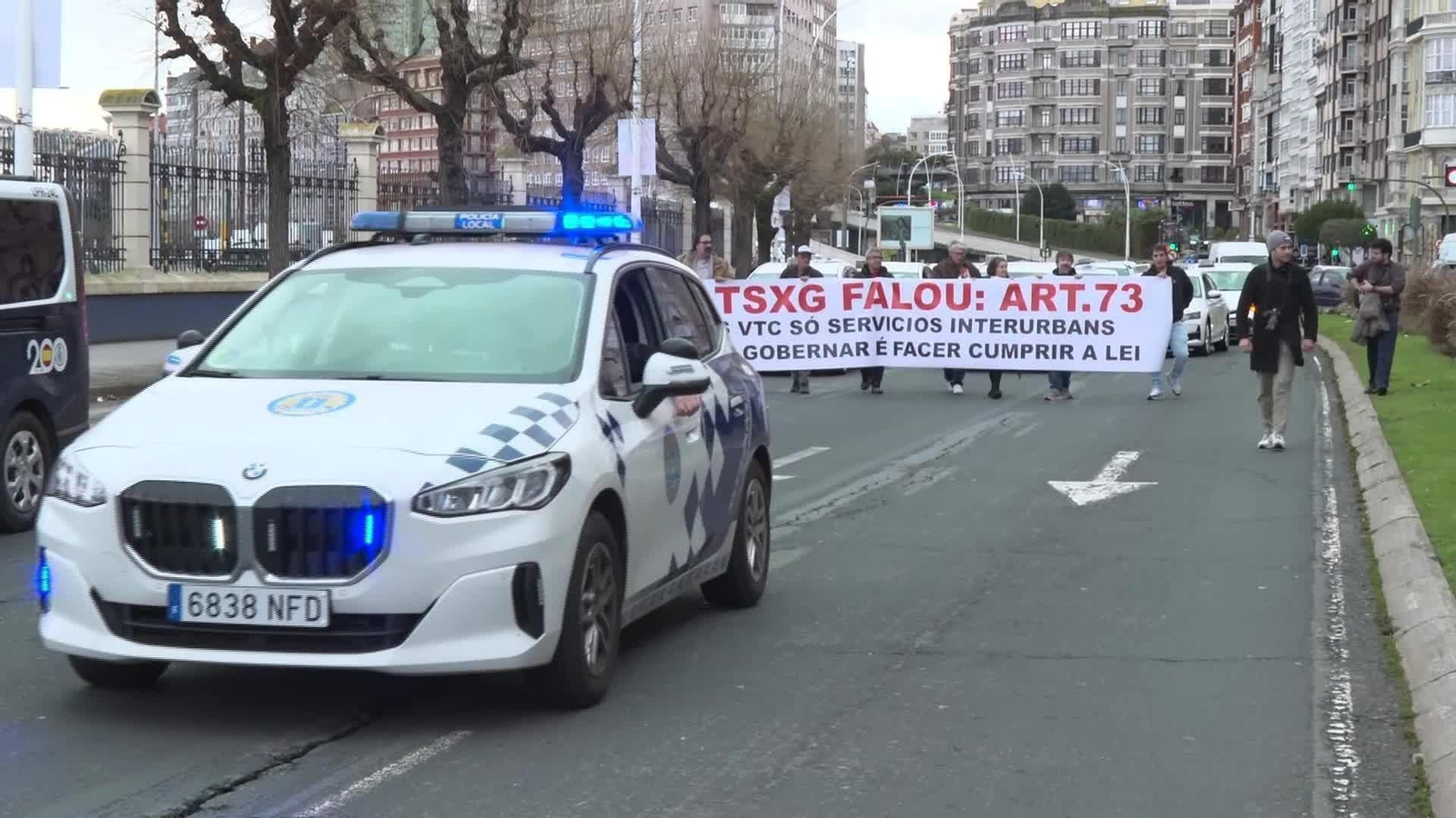 M057-A CORUÑA PROTESTA TAXISTAS