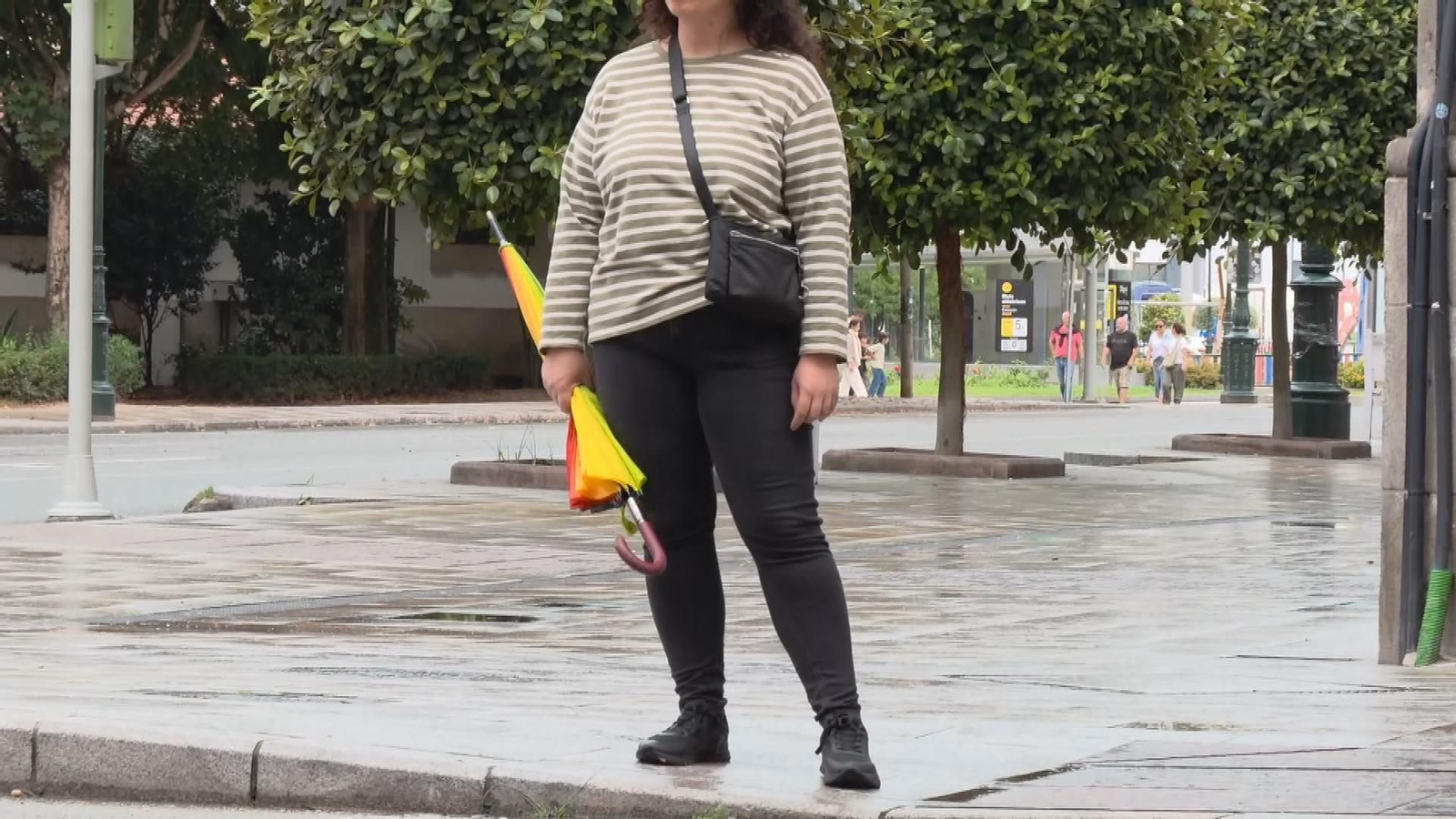 La lluvia hace acto de presencia en Vigo