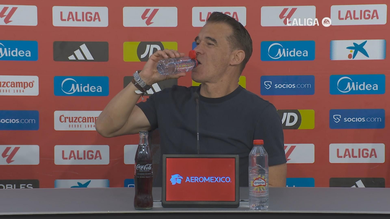 El entrenador del Sevilla, Luis García Plaza