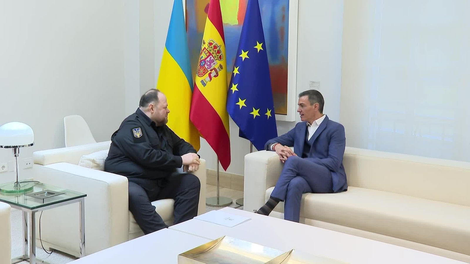 M020-MADRID SANCHEZ CON PTE PARLAMENTO UCRANIA