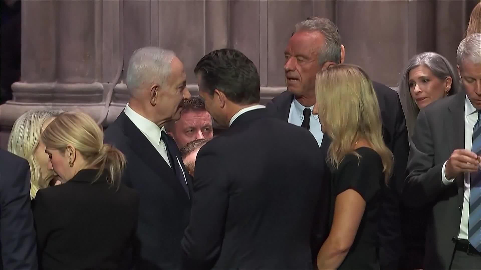 va trump, netanyahu y zelensky funeral graham