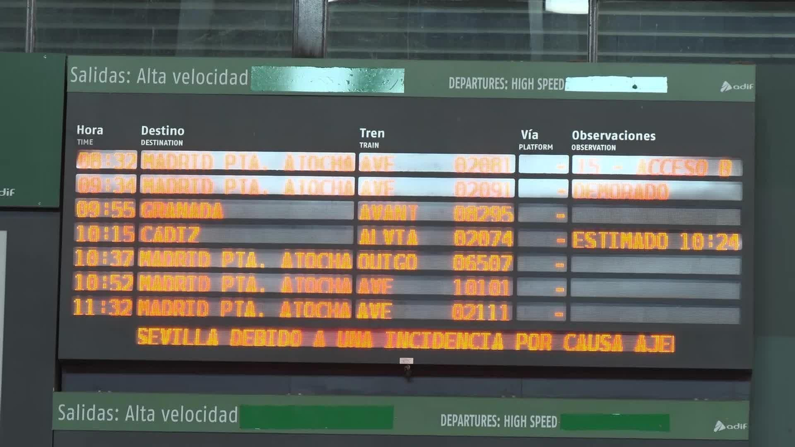 X027-SEVILLA INCIDENCIAS AVE