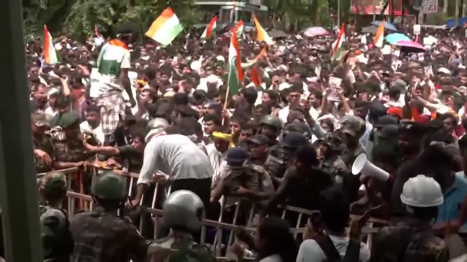 va protestas india