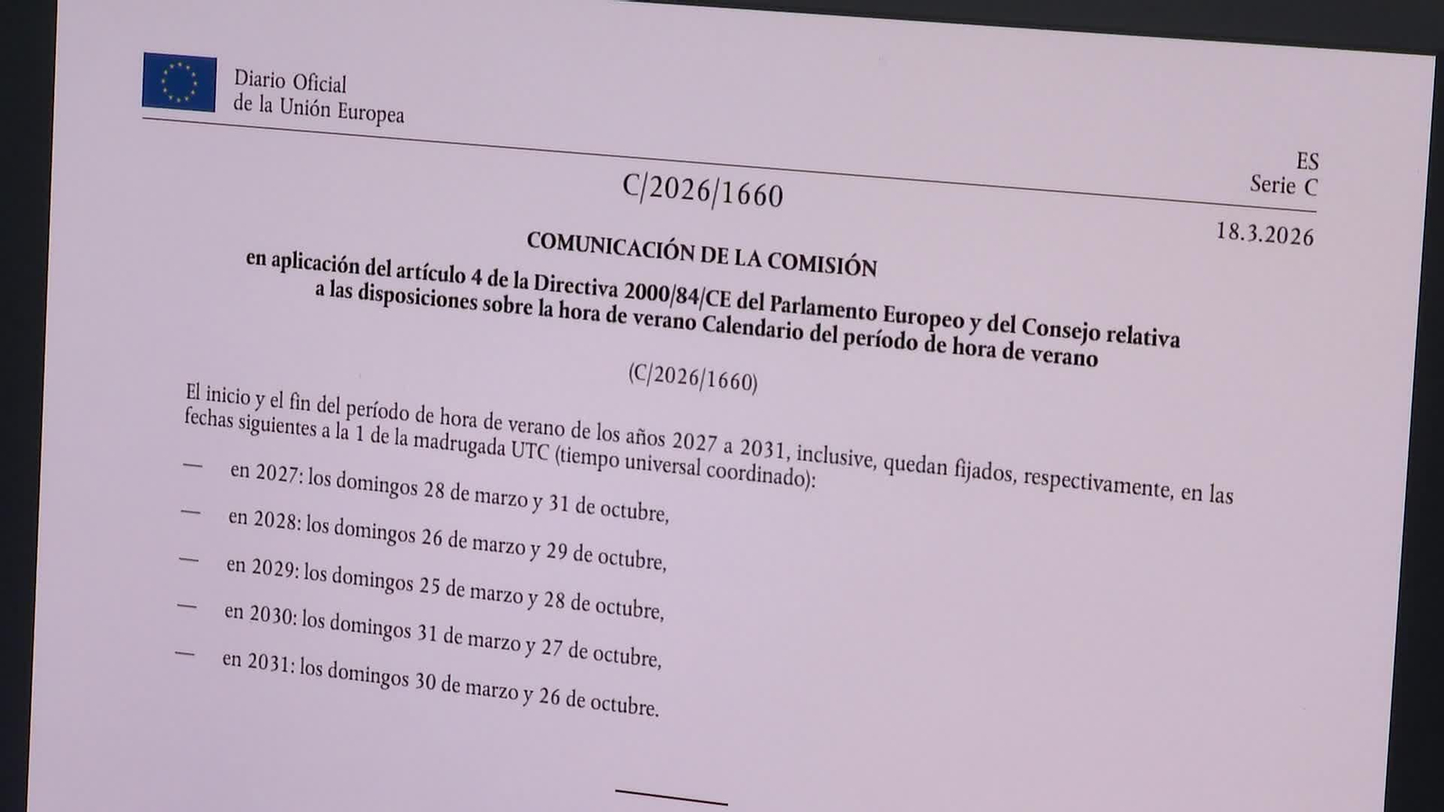 S026-VARIOS CAMBIO DE HORA