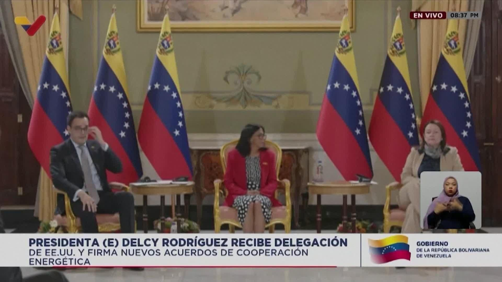 V004-VENEZUELA DELCY FIRMA NUEVOS ACUERDOS CON EEUU