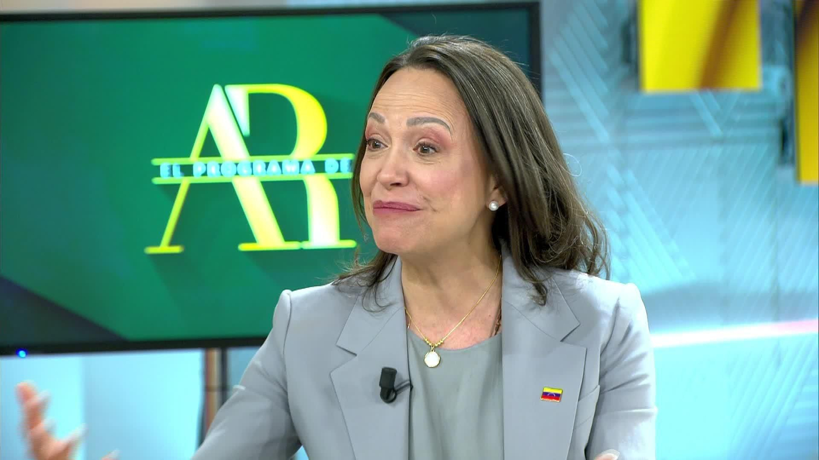 V022-MADRID ENTREVISTA MARIA CORINA MACHADO MEDIASET