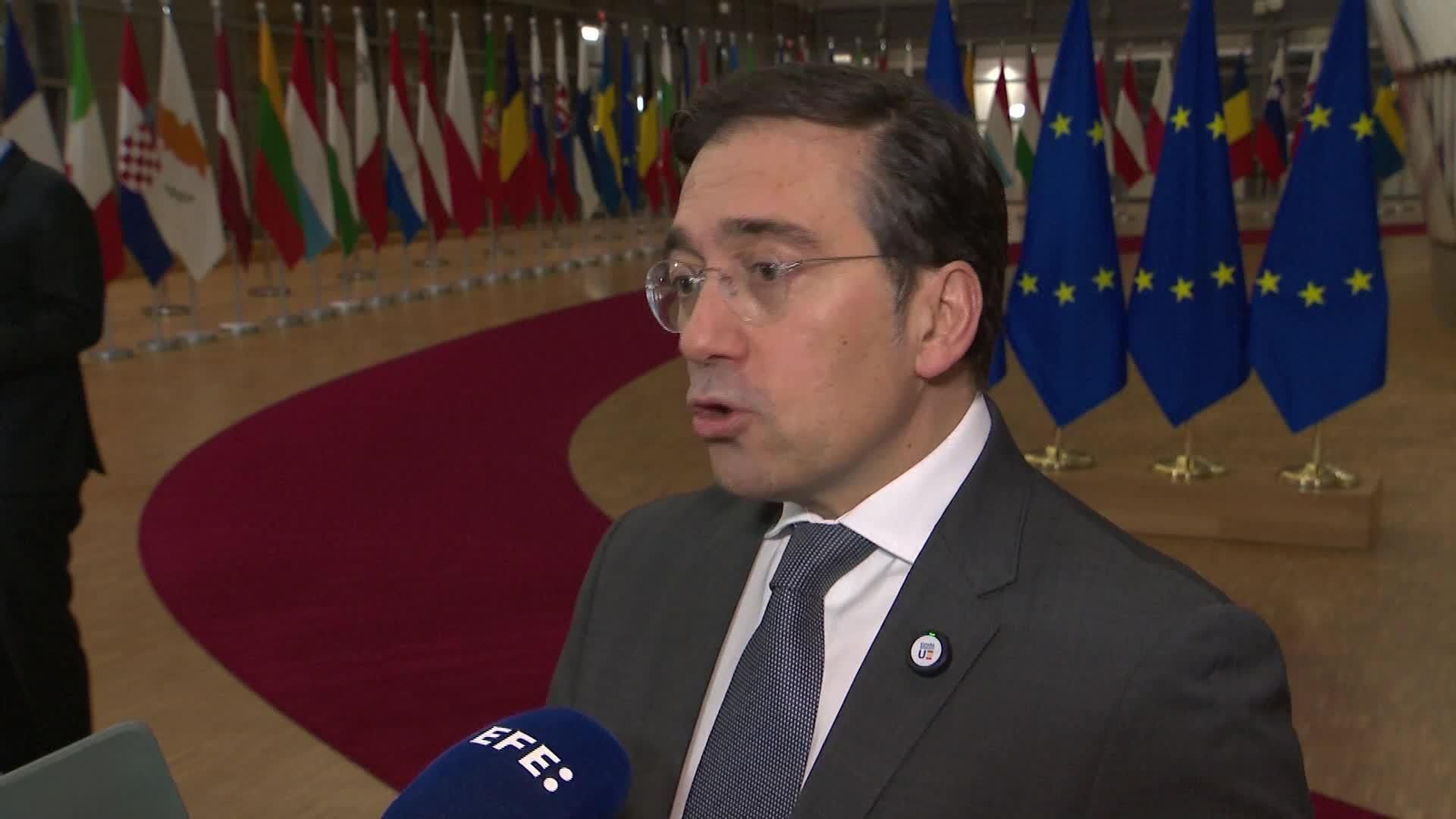 J012-BRUSELAS ALBARES LLEGADA CONSEJO EXTERIORES UE