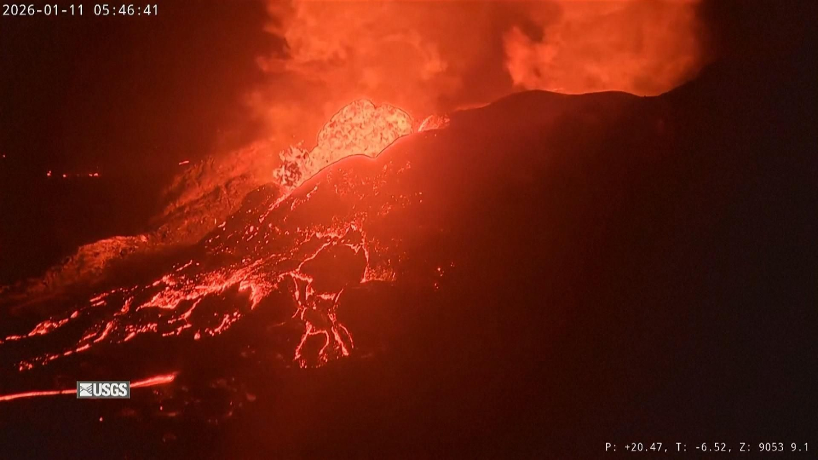 El volcán Kilauea en Hawái deja ríos de lava tras una nueva erupción