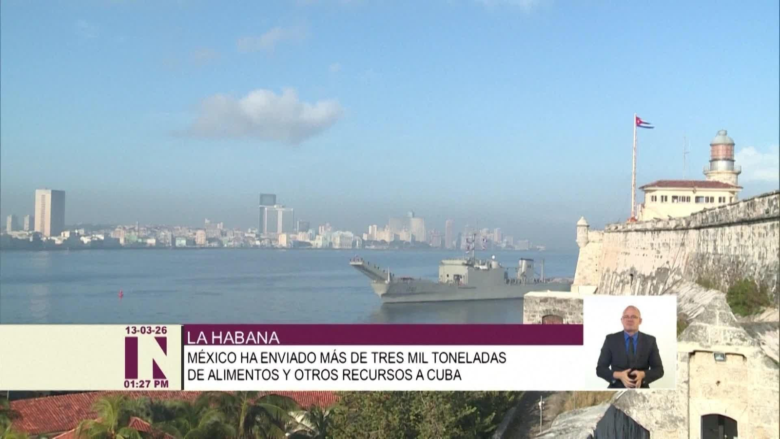 S011-CUBA LLEGADA BARCOS AYUDA HUMANITARIA