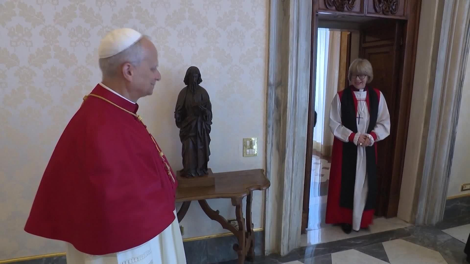 L073-VATICANO PAPA CON LA ARZOBISPA DE CANTERBURY