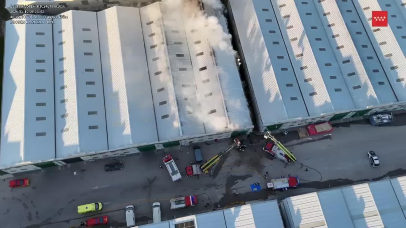 D031-MADRID INCENDIO 112 NAVE HUMANES