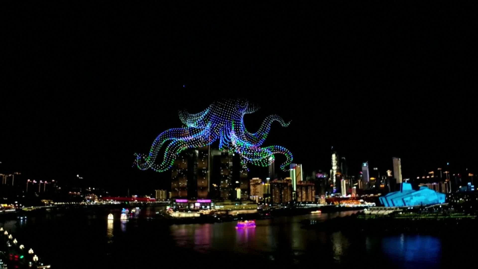 va espectaculo drones china