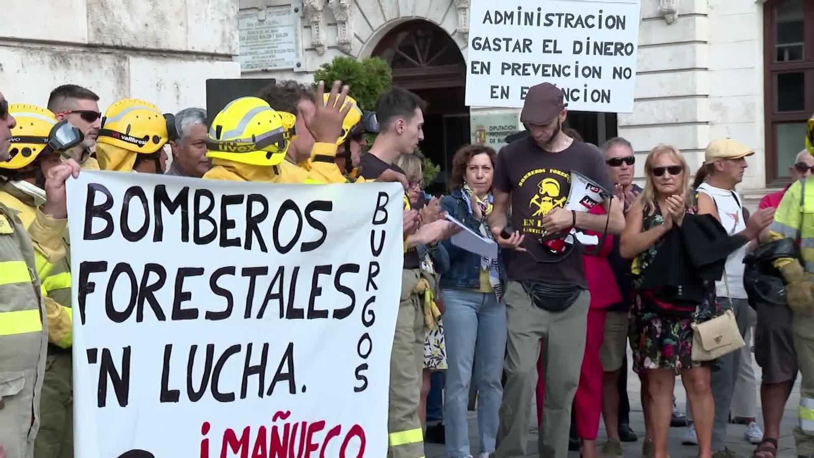 va protesta bomberos