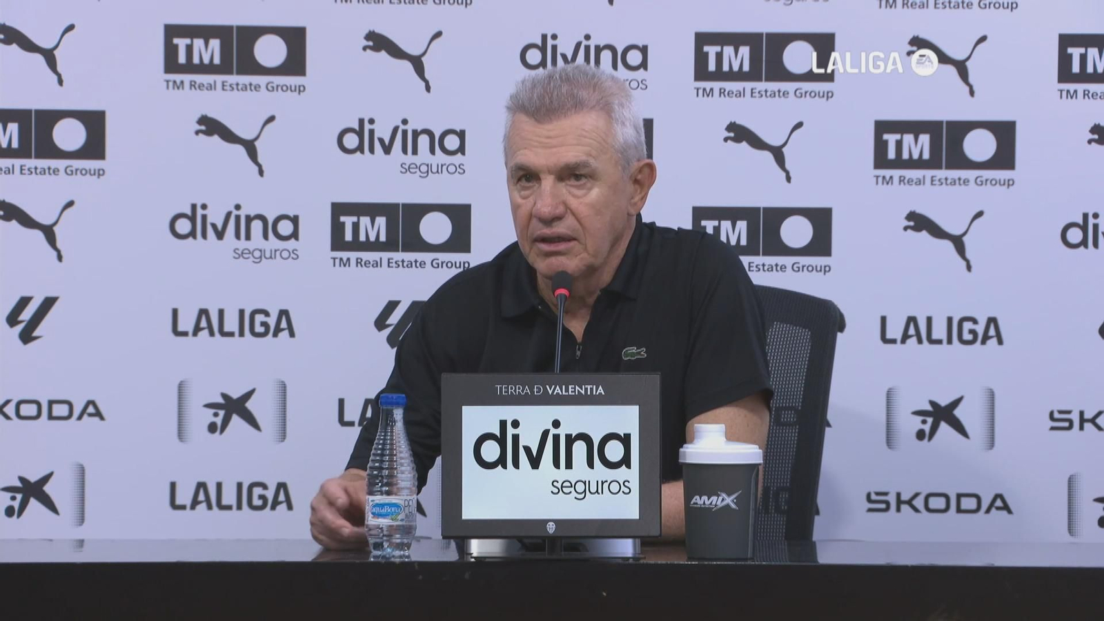 El entrenador del Valencia, Javier Aguirre