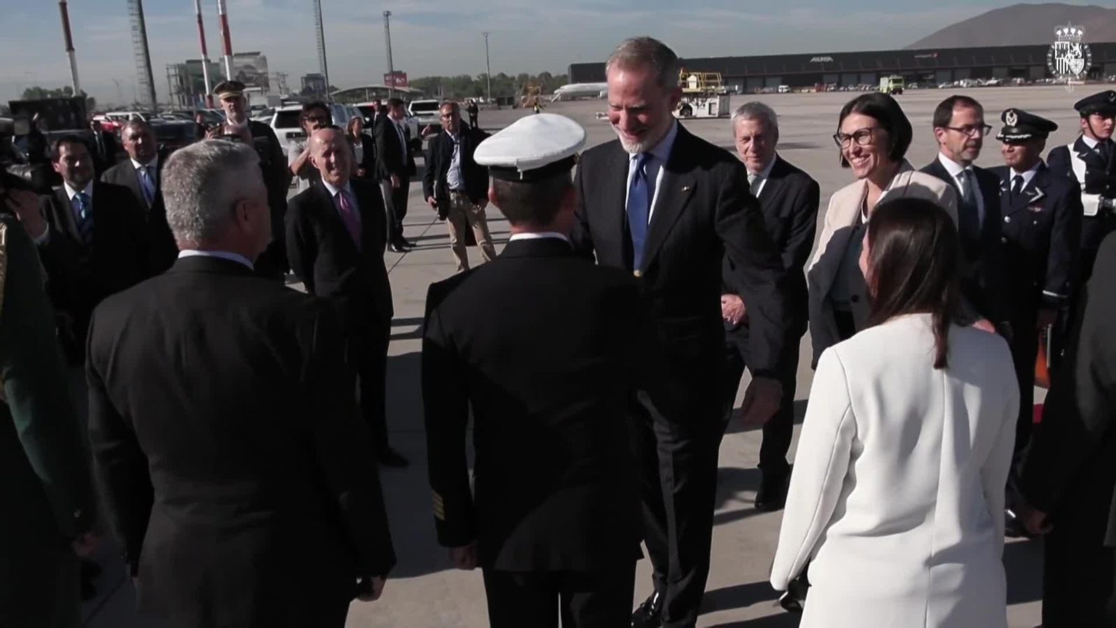 va llegada rey toma posesion presidente chile