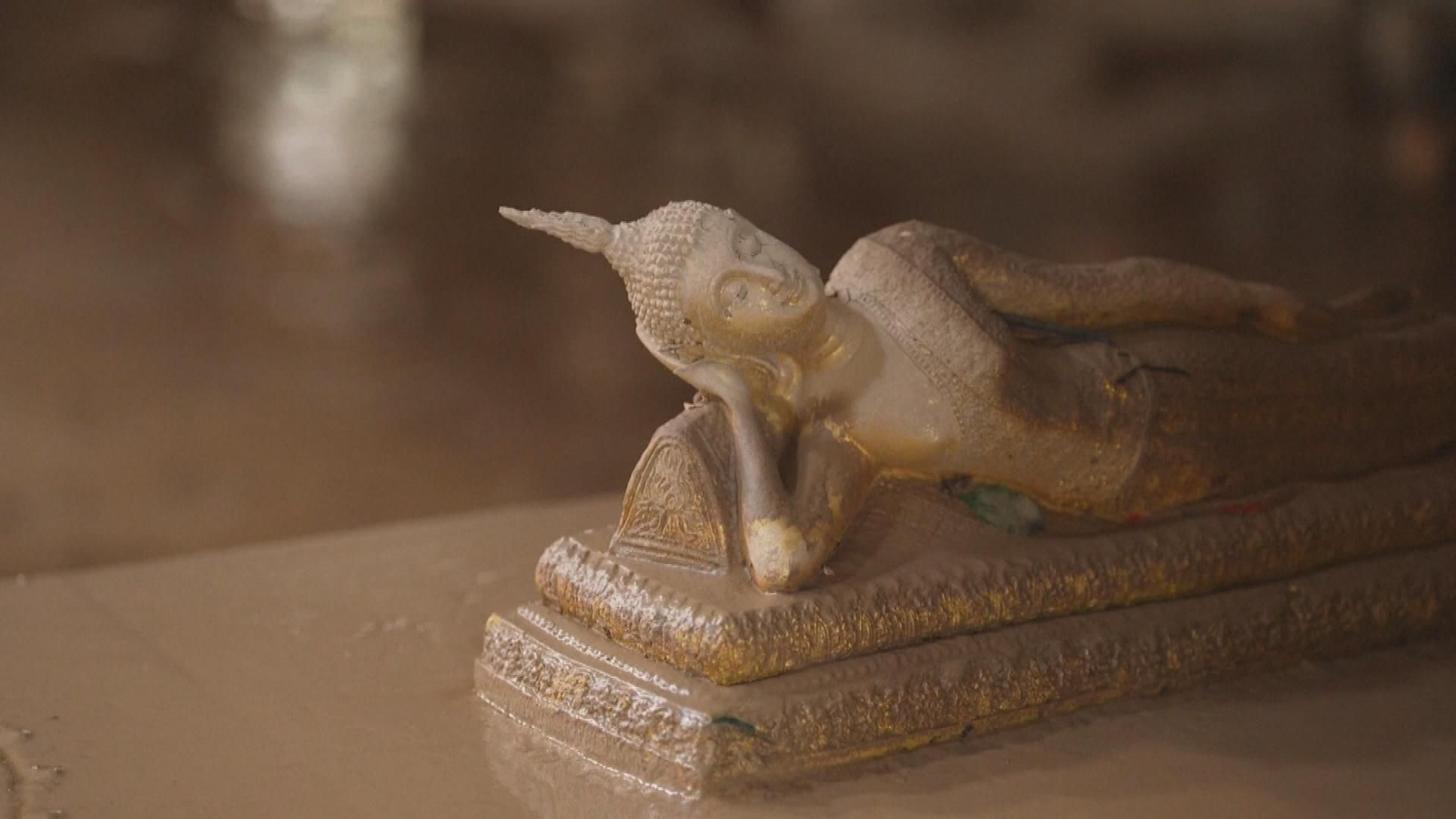 Templo budista inundaciones