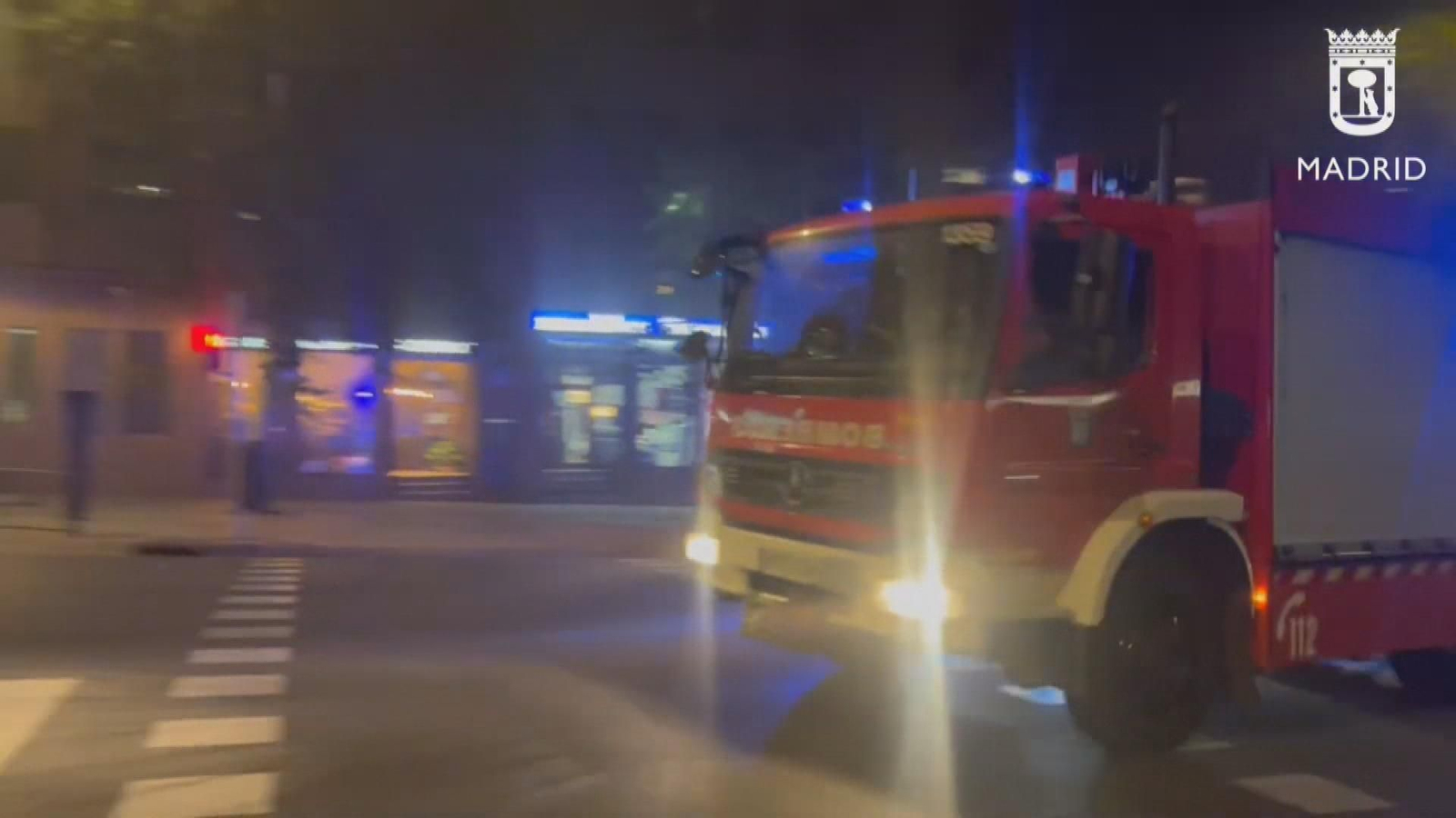 Incendio parking Madrid bomberos