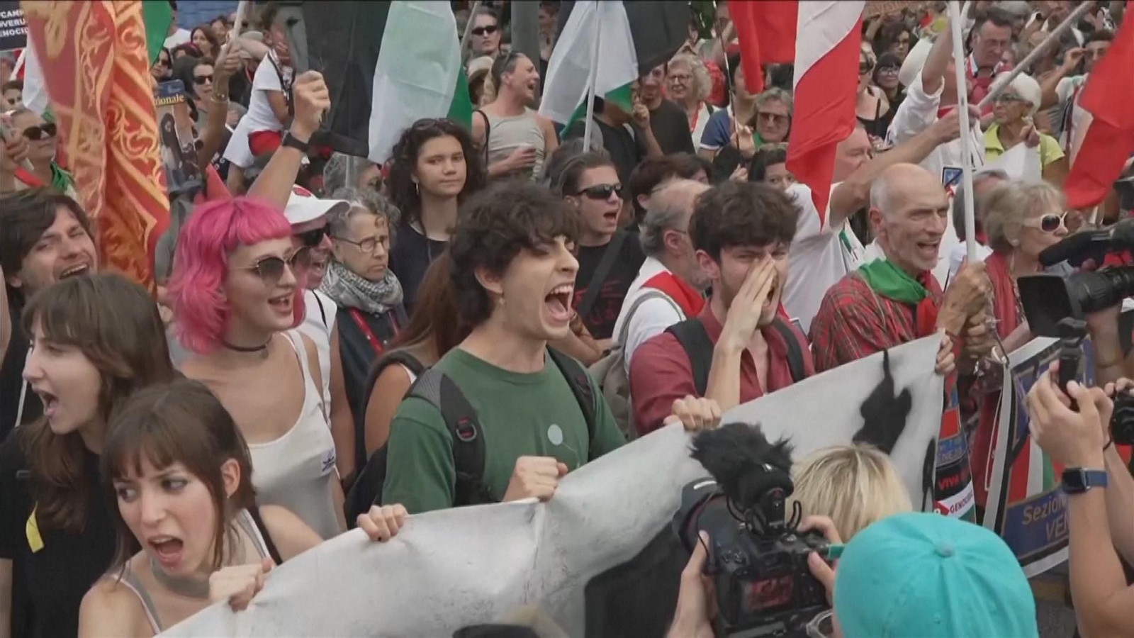 mani pro palestina venecia