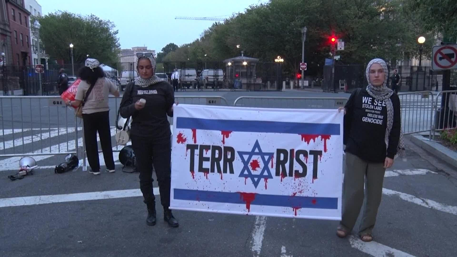 va protestas washington contra netanyahu