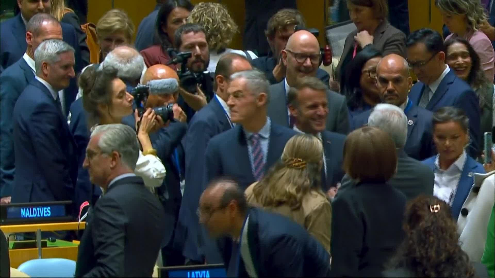 M010-NACIONES UNIDAS MACRON RECONOCE ESTADO PALESTINO