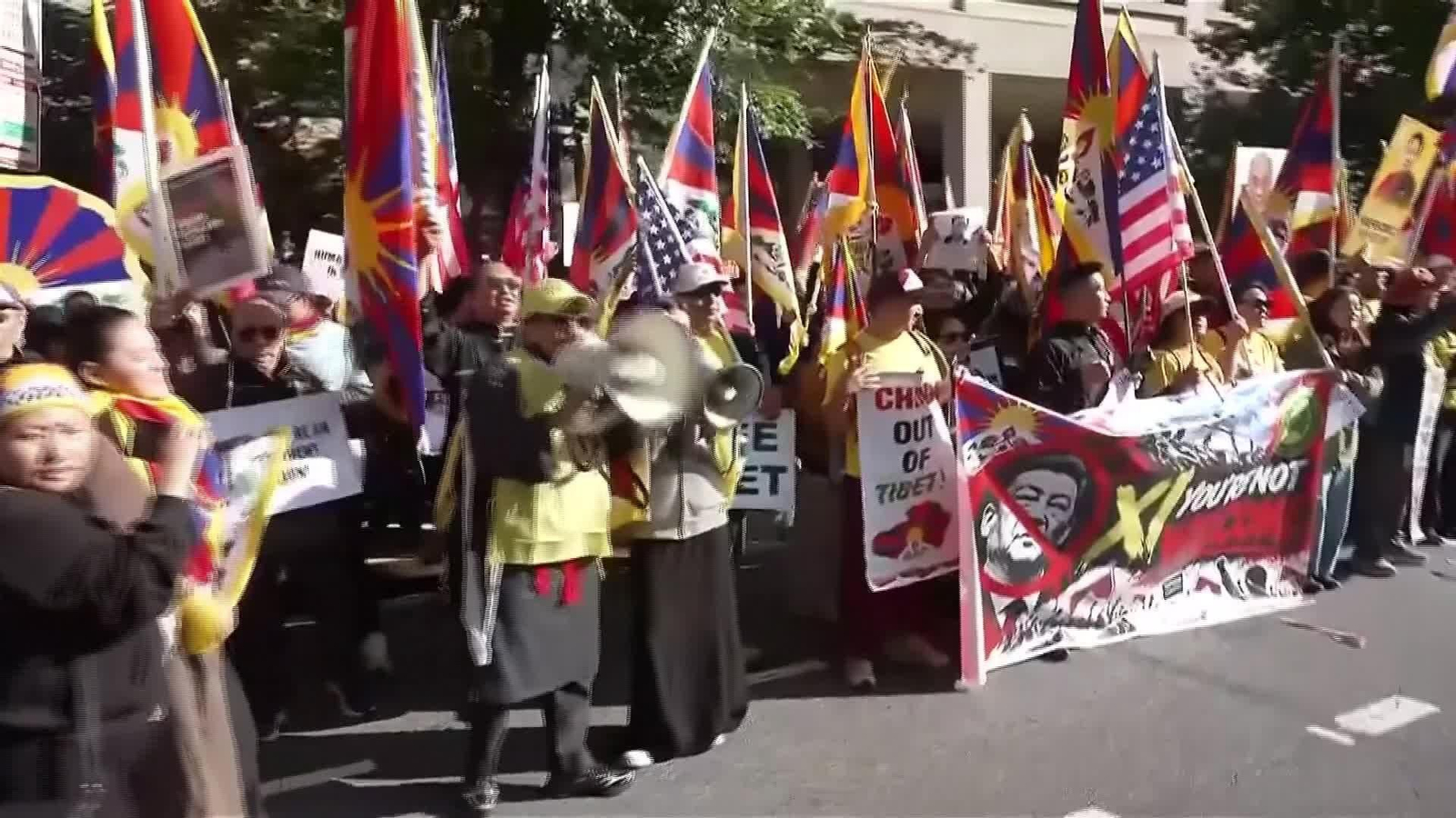 J062-EEUU PROTESTAS VISITA XI JINPING