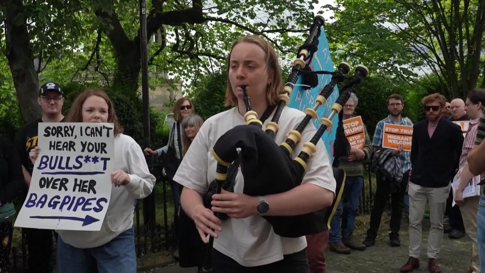 S019-RU PROTESTAS VISITA TRUMP EDIMBURGO