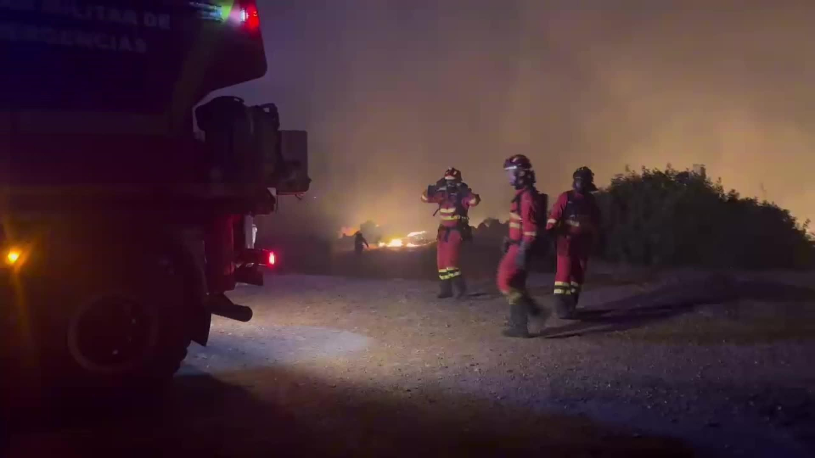 X009-IMAGENES UME HUELVA INCENDIO NIEBLA