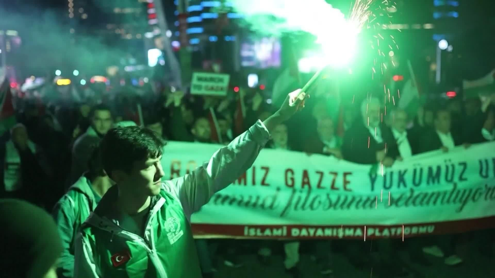 va protesta flotilla a gaza en estambul