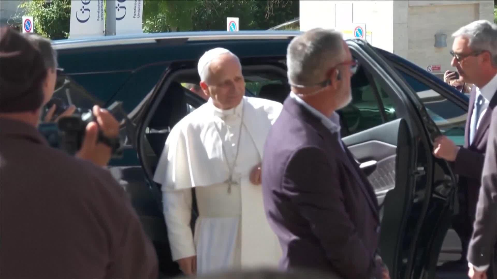 va llegada papa hospital