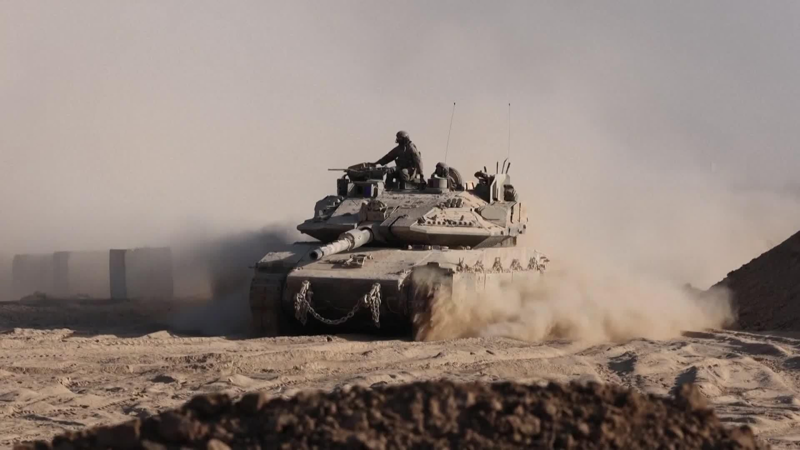 M058-ISRAEL BLINDADOS FRONTERA CON GAZA