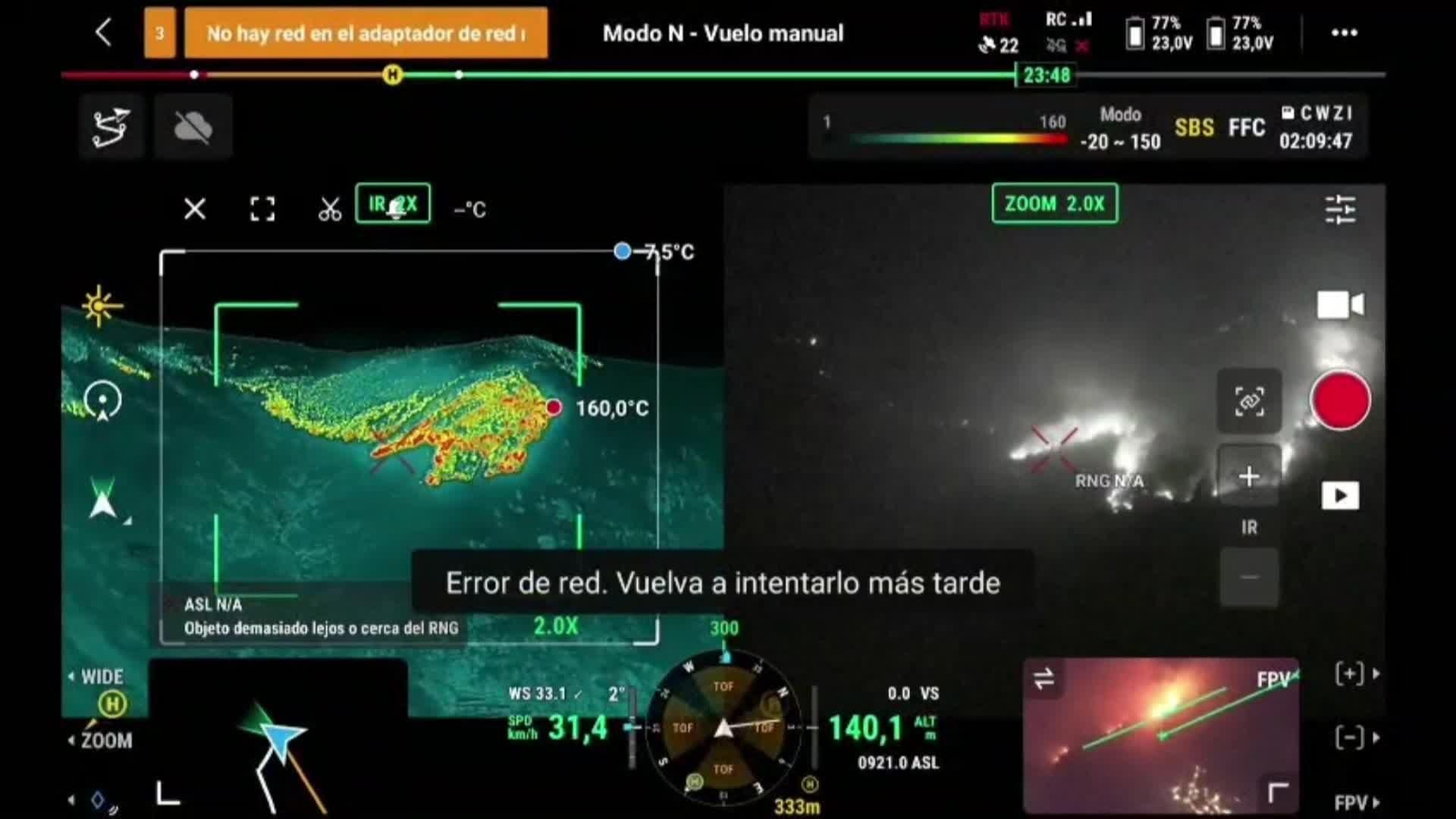 X002-IMAGENES UME AEREAS INCENDIO CACERES