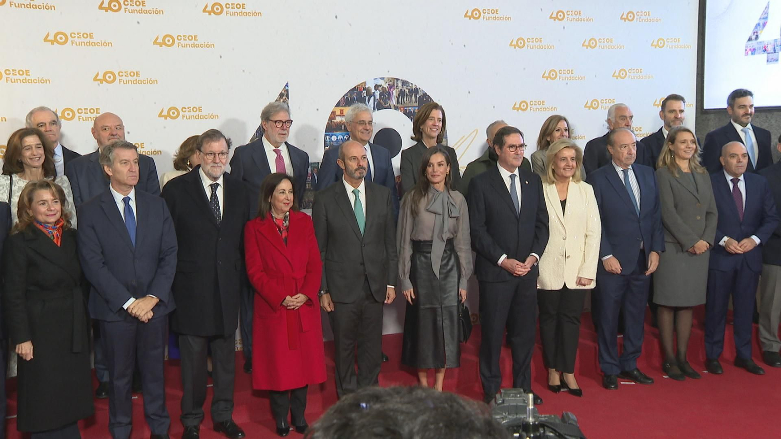 reina letizia en acto con feijoo