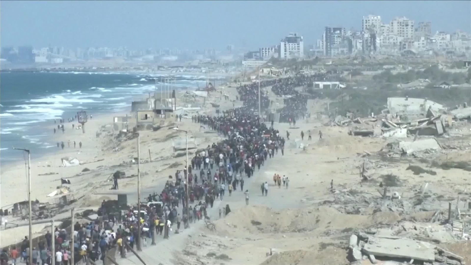 va desplazados gaza al norte
