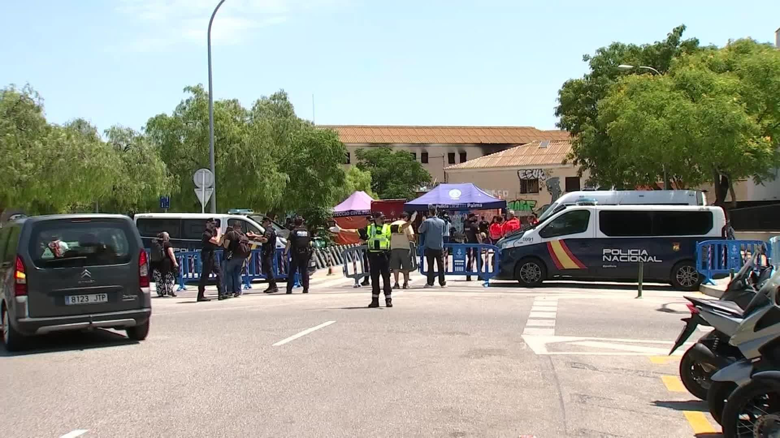 X077-MALLORCA DESALOJO OKUPAS ANTIGUA CARCEL
