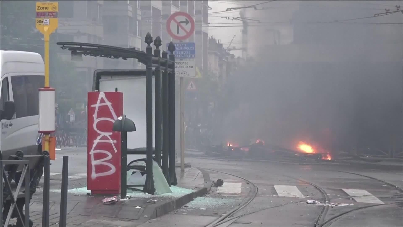 V064-BELGICA PROTESTAS