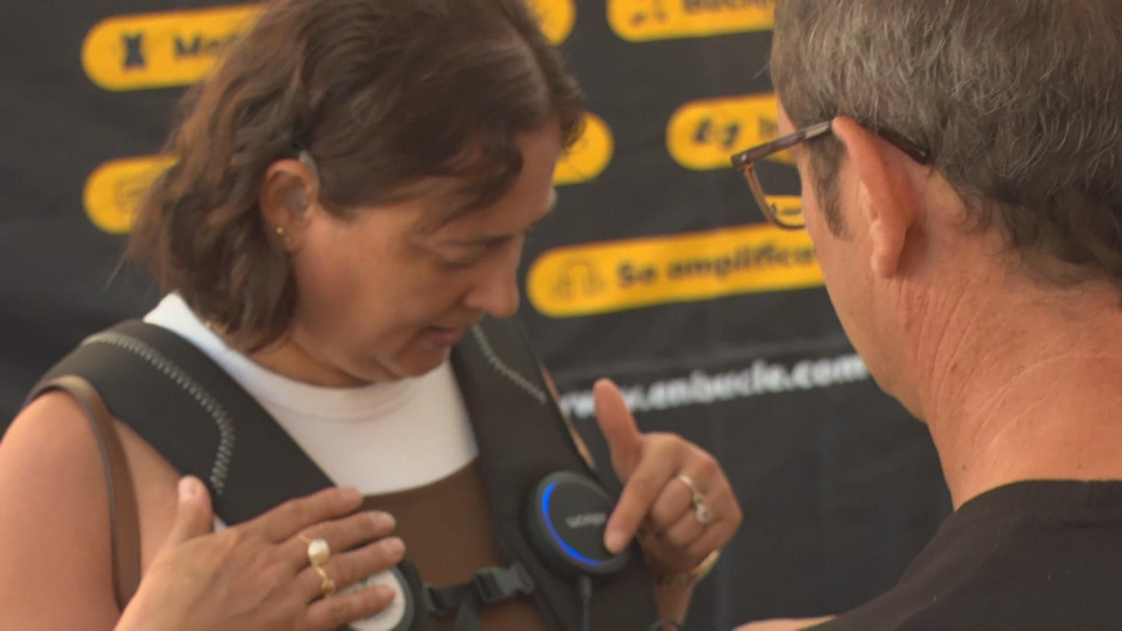 Chalecos para personas sordas en Sitges