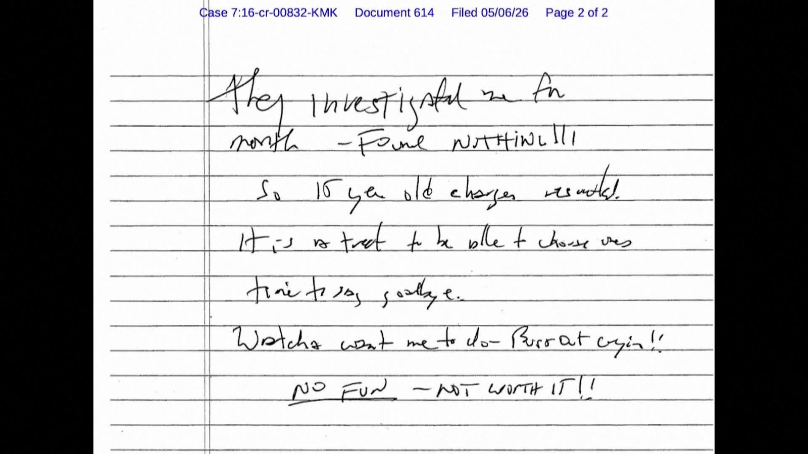 va supuesta nota suicidio epstein