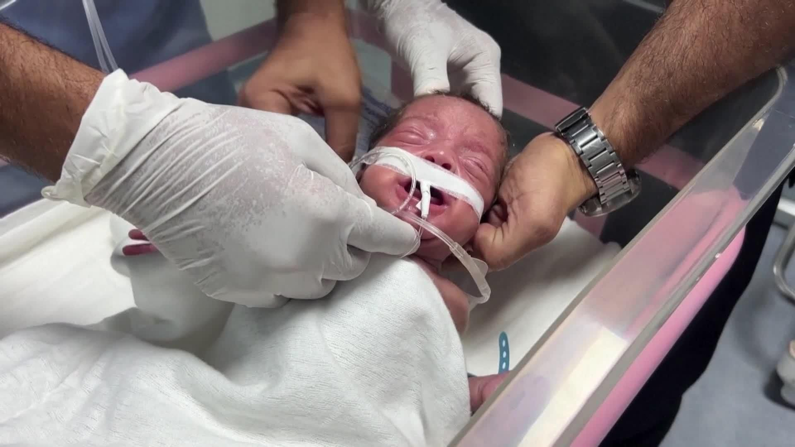 va traslado bebes hospital Gaza