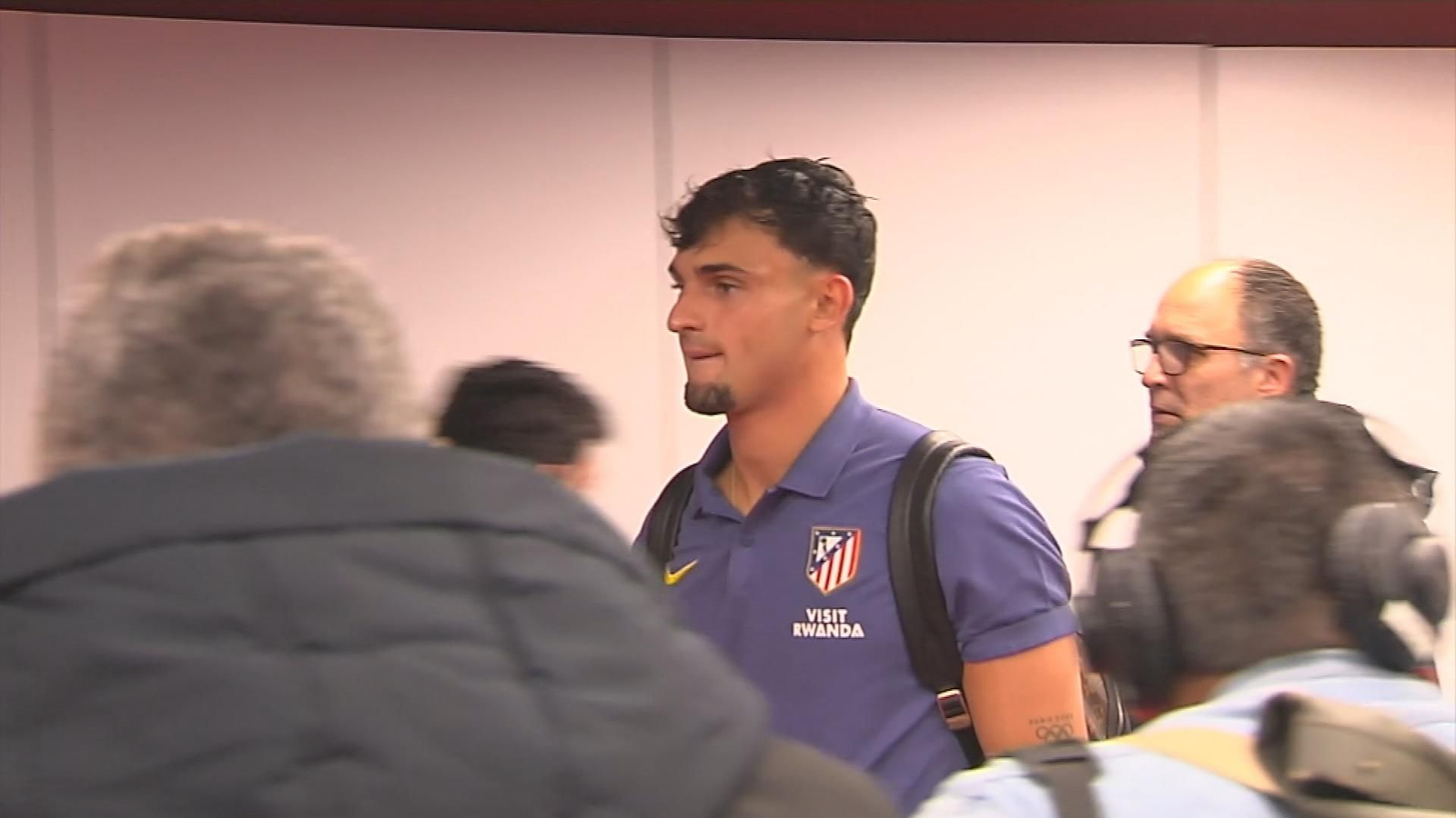 Jugadores del Atlético de Madrid en Sevilla