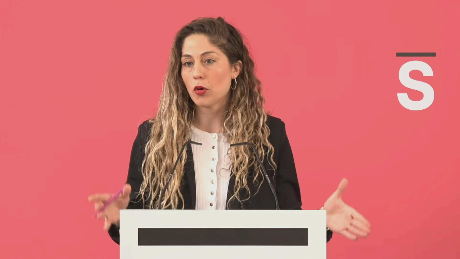 La coordinadora del Movimiento Sumar, Lara Hernández