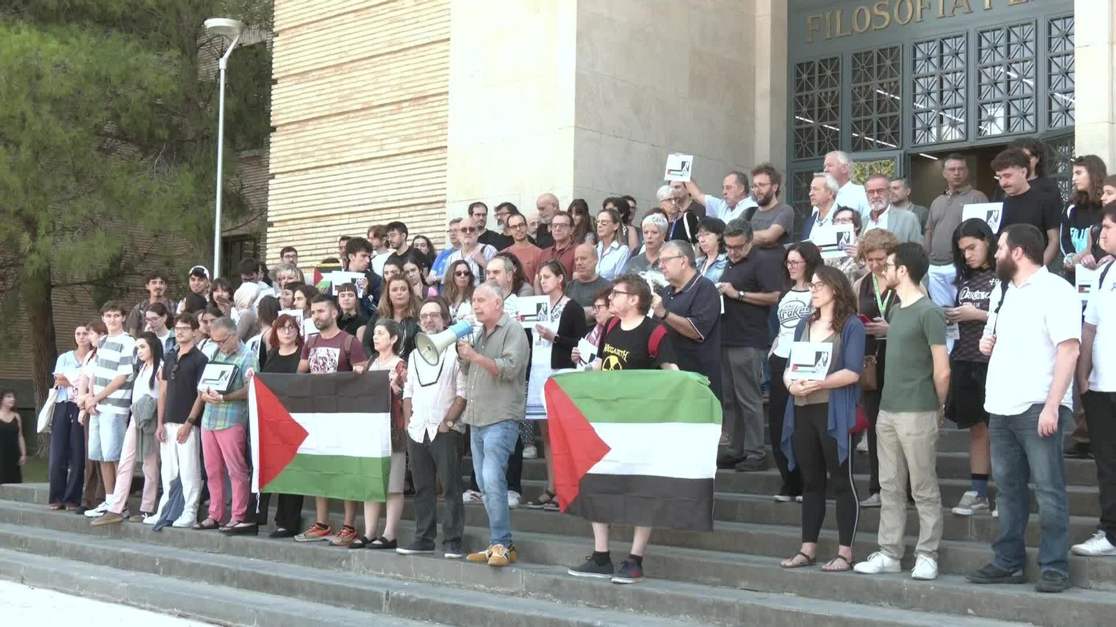 X065-ZARAGOZA PROTESTA PROPALESTINA ESTUDIANTES