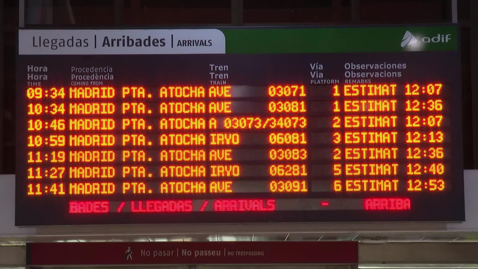 web problemas en el ave