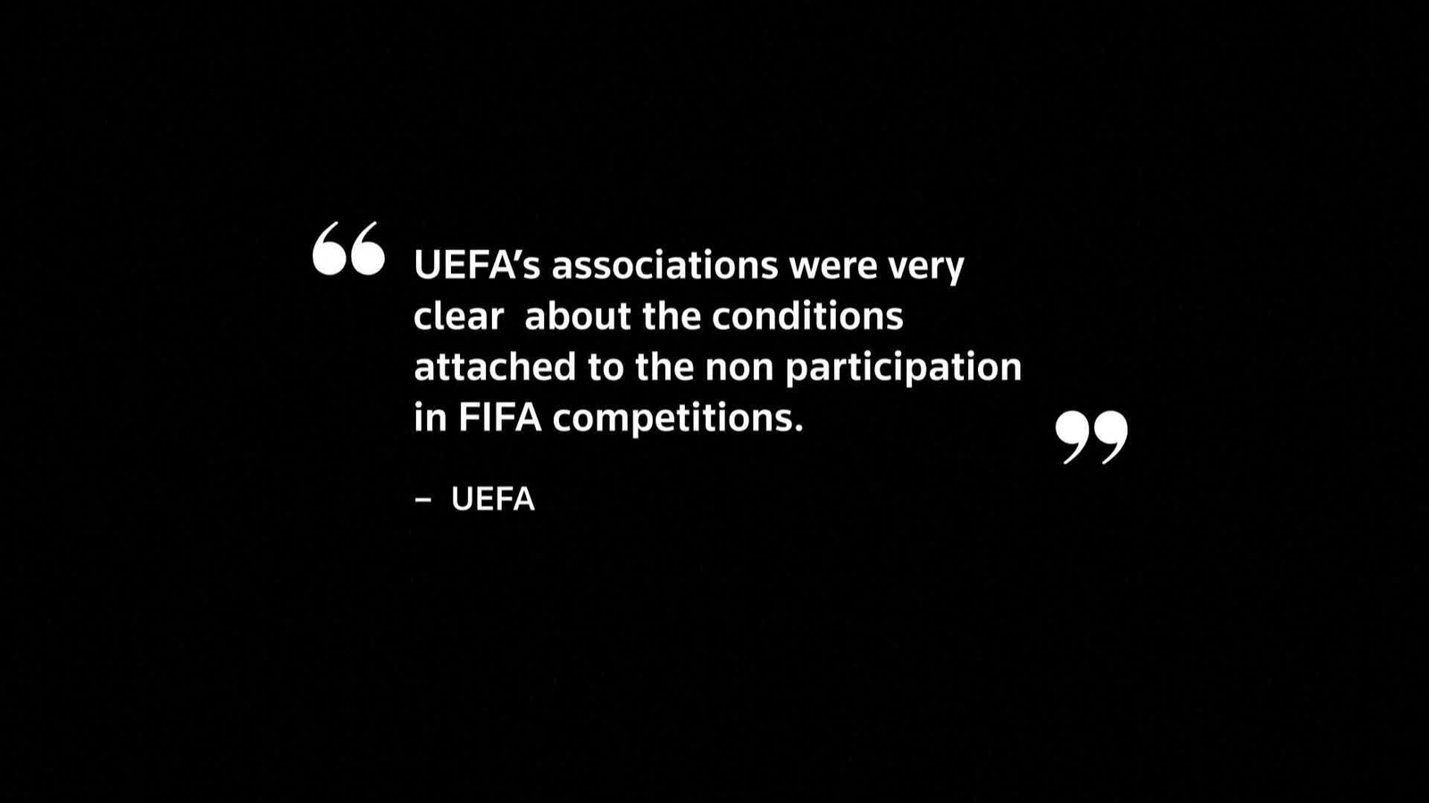J051-EUROPA UEFA MANTIENE BOICOT COPA DEL MUNDO