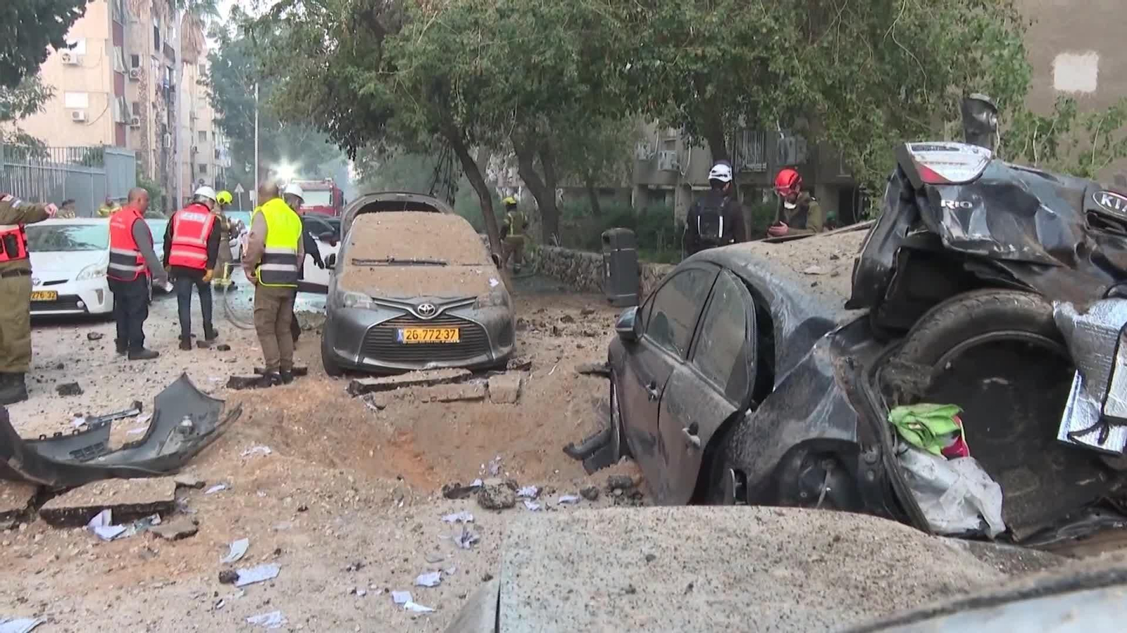 X007-ISRAEL DESTROZOS POR BOMBARDEOS NOCHE