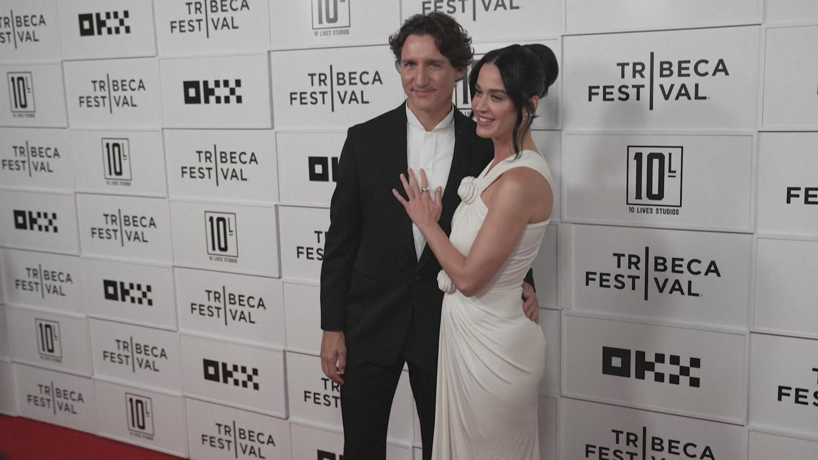 Katy Perry y Justin Trudeau se estrenan como pareja en la alfombra roja del Festival de Tribeca