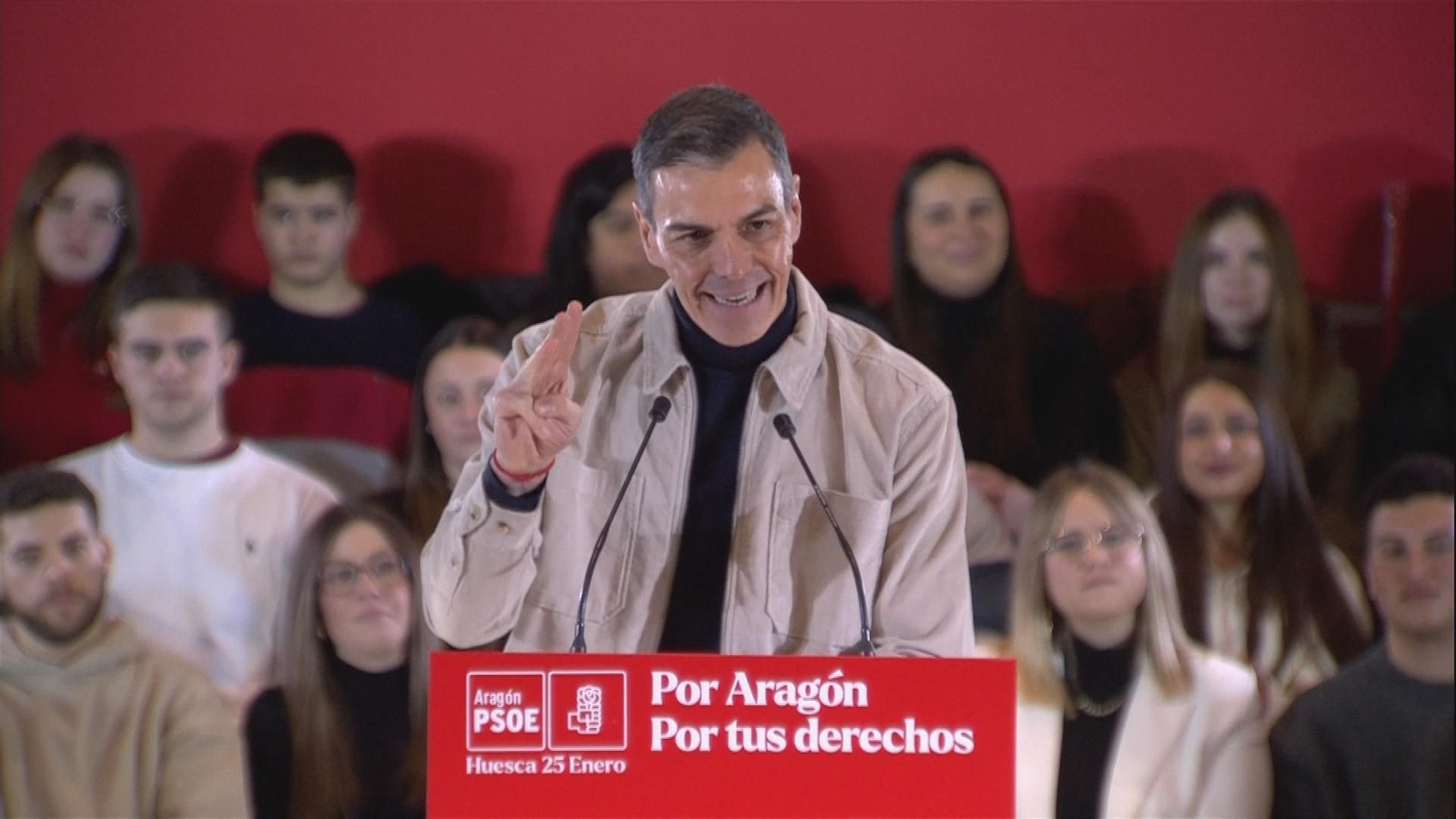 Sánchez señala a Alegría como la única capaz de frenar a la ultraderecha en Aragón
